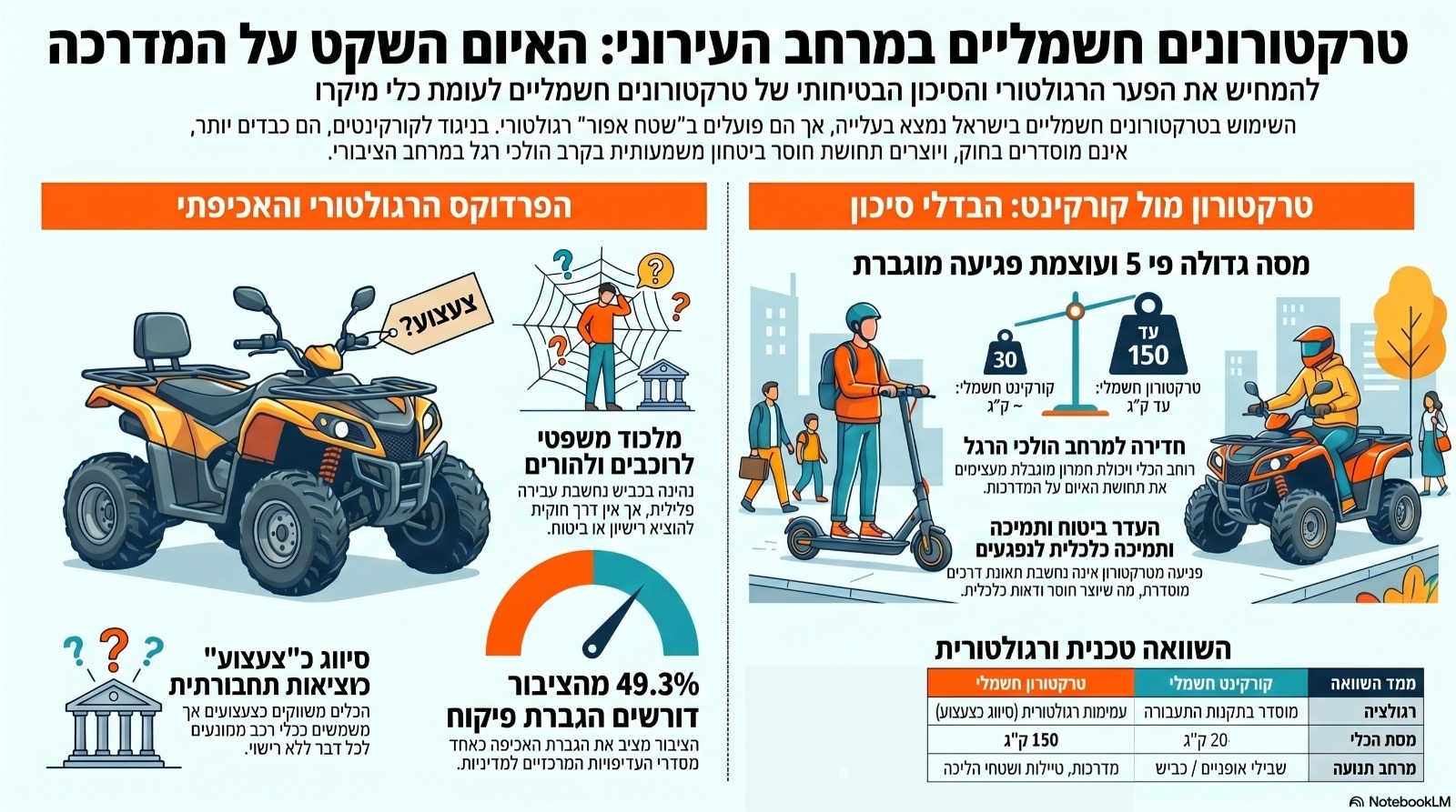 טרקטורונים מול דו גלגלי